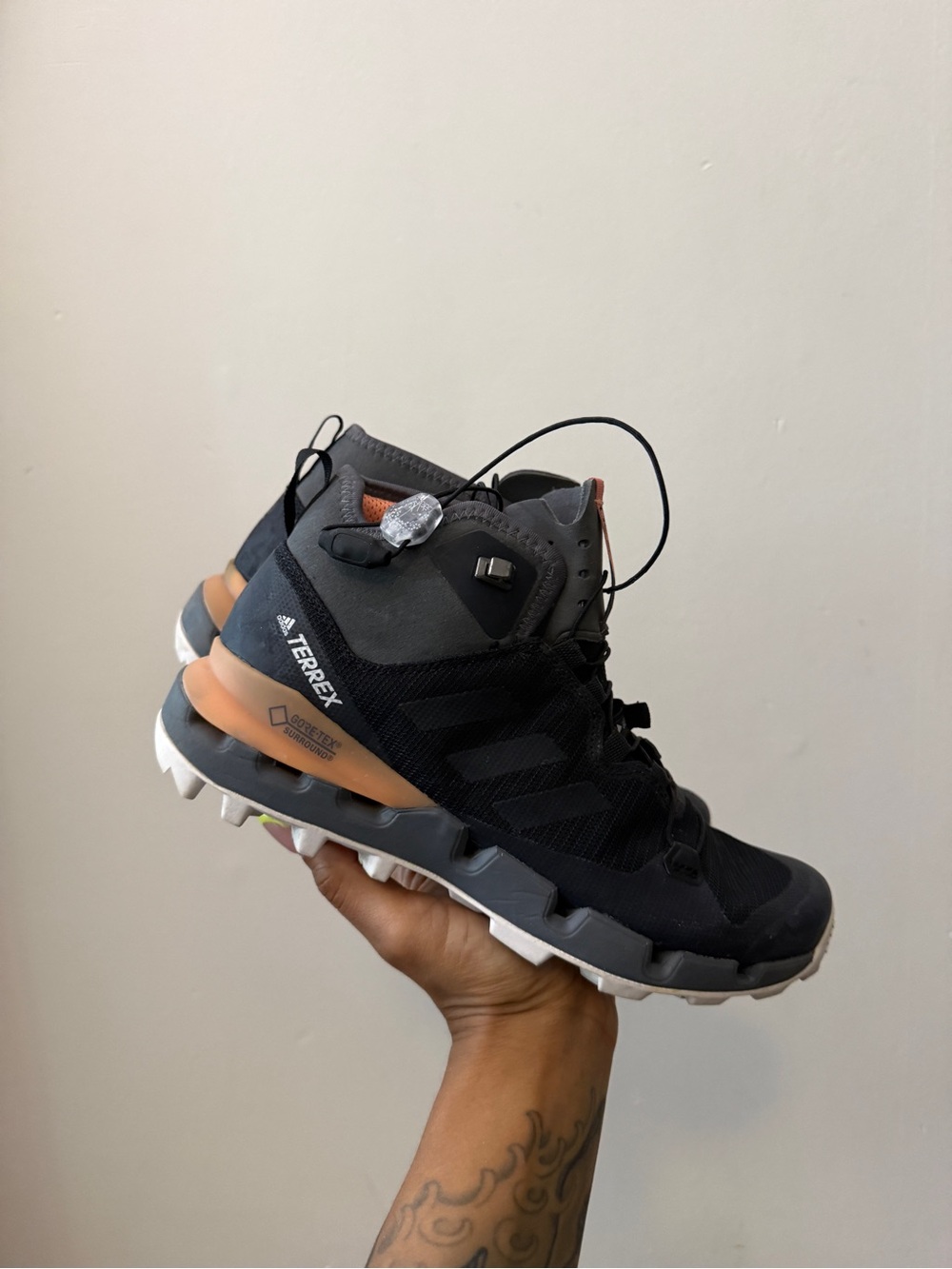 adidas Terrex Women's Black and Tan Trail Boots